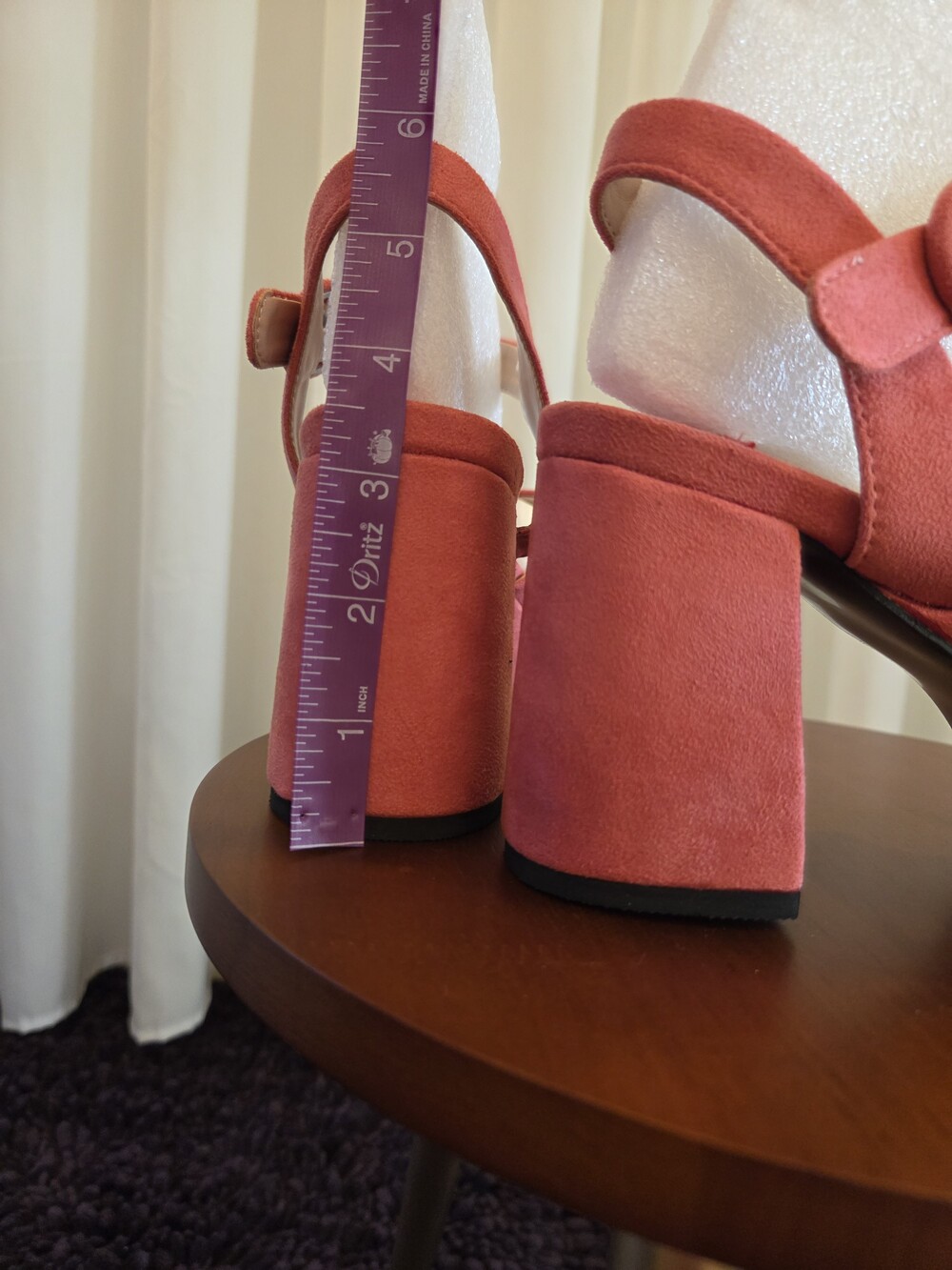 FSJ Platform Strappy Sandal Pink Suede 7.5M New In Box - Picture 5 of 9